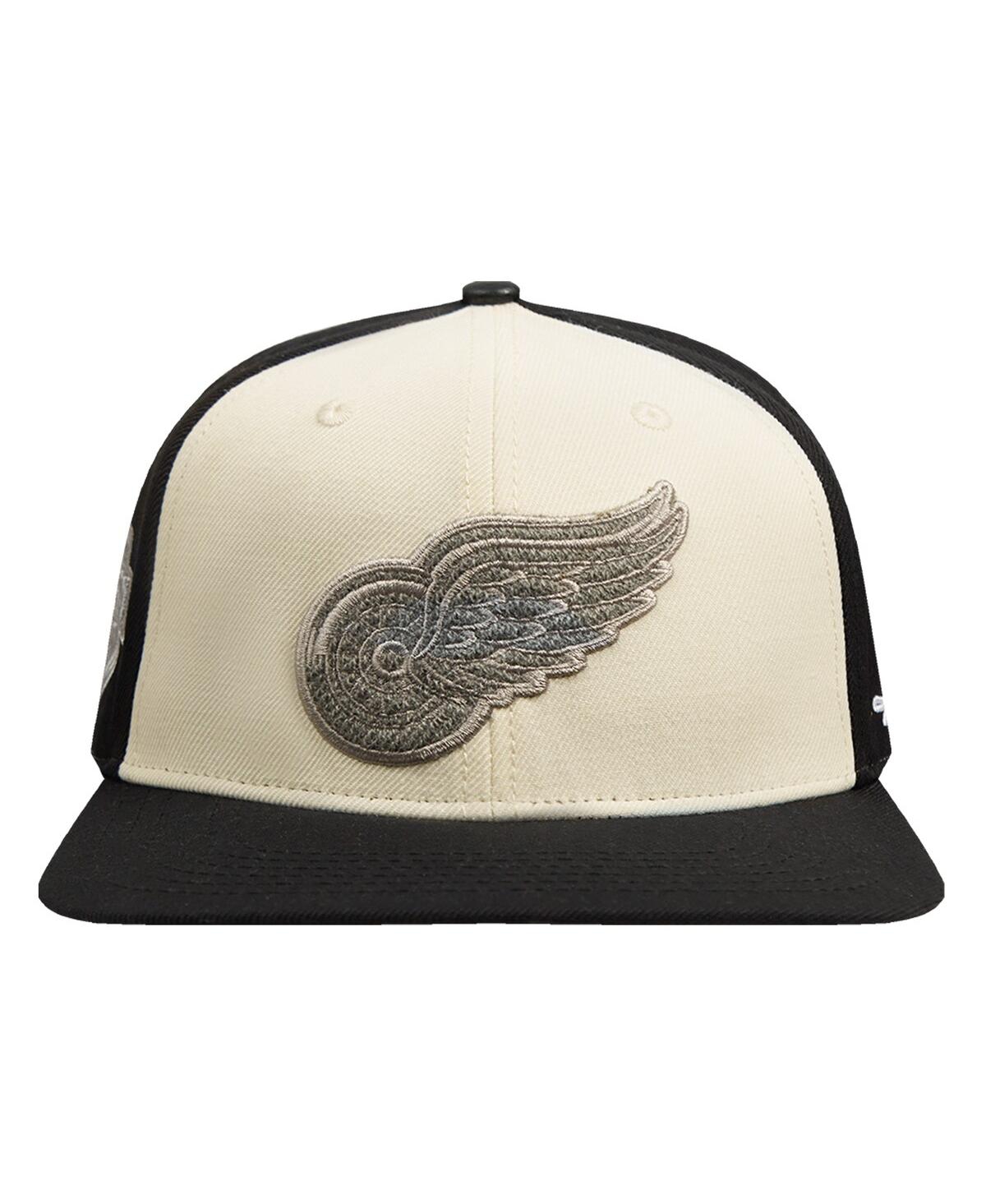 Shop Pro Standard Men'sâ Cream Detroit Red Wings French Terry Snapback Hat