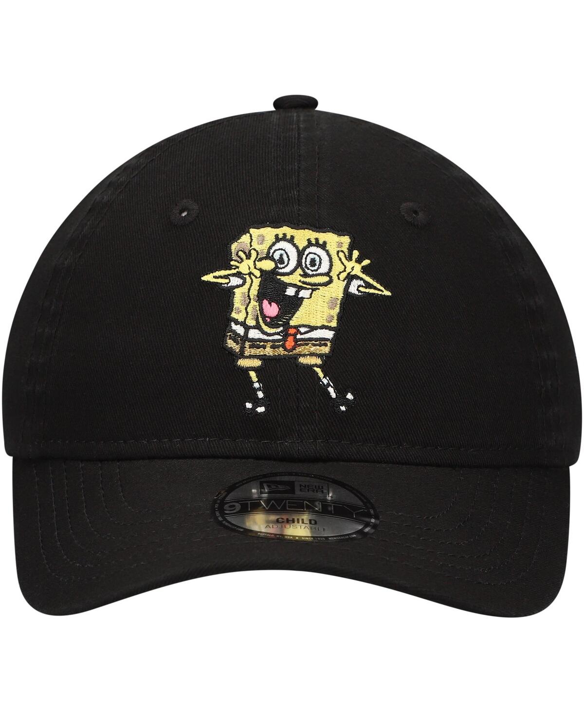 New Era Preschool Black Spongebob Squarepants 9twenty Adjustable Hat In Black