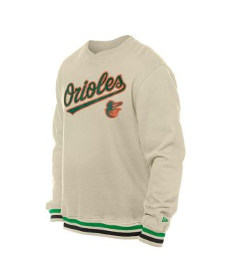Men's Cream Baltimore Orioles St. Patrick's Day Twill Pullover Sweatshirt