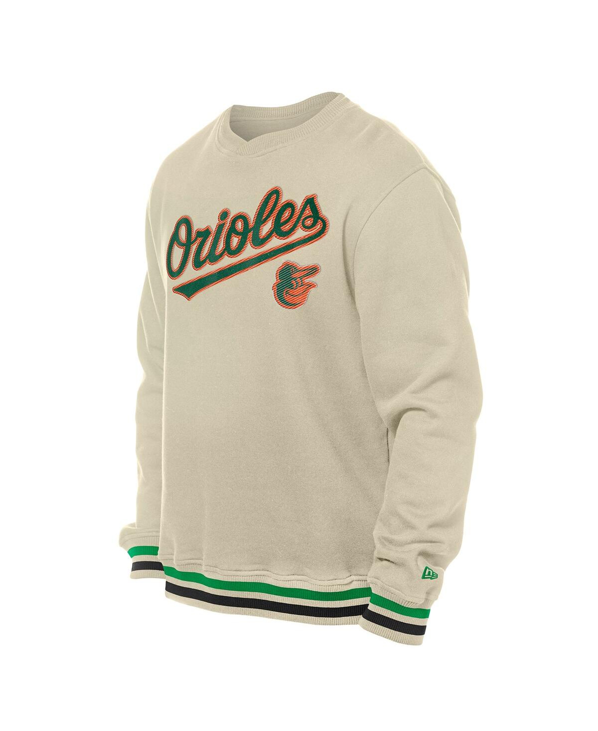 NEW ERA MEN'S CREAM BALTIMORE ORIOLES ST. PATRICK'S DAY TWILL PULLOVER SWEATSHIRT 