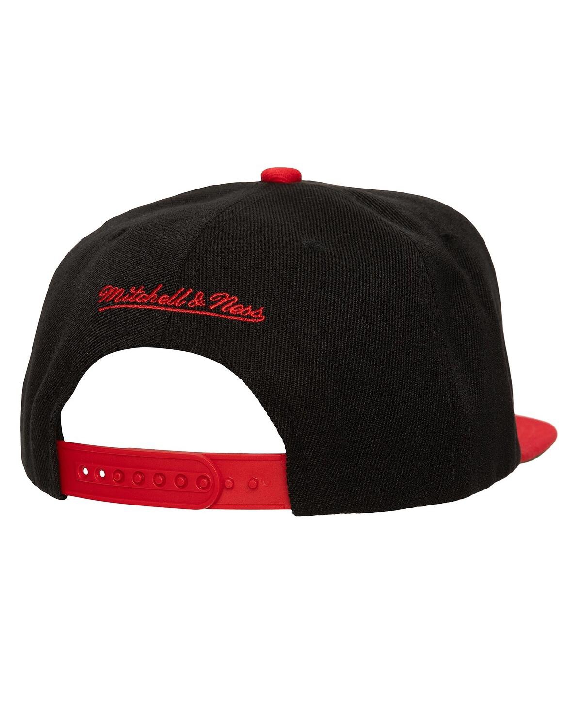 Mitchell & Ness Men's Black Atlanta Braves Rise Up Snapback Hat In Black