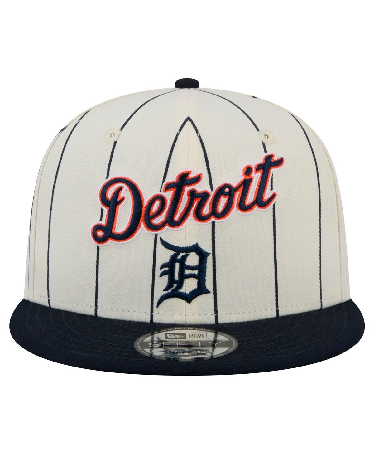 NEW ERA MEN'S WHITE DETROIT TIGERS JERSEY PINSTRIPE 9FIFTY SNAPBACK HAT 
