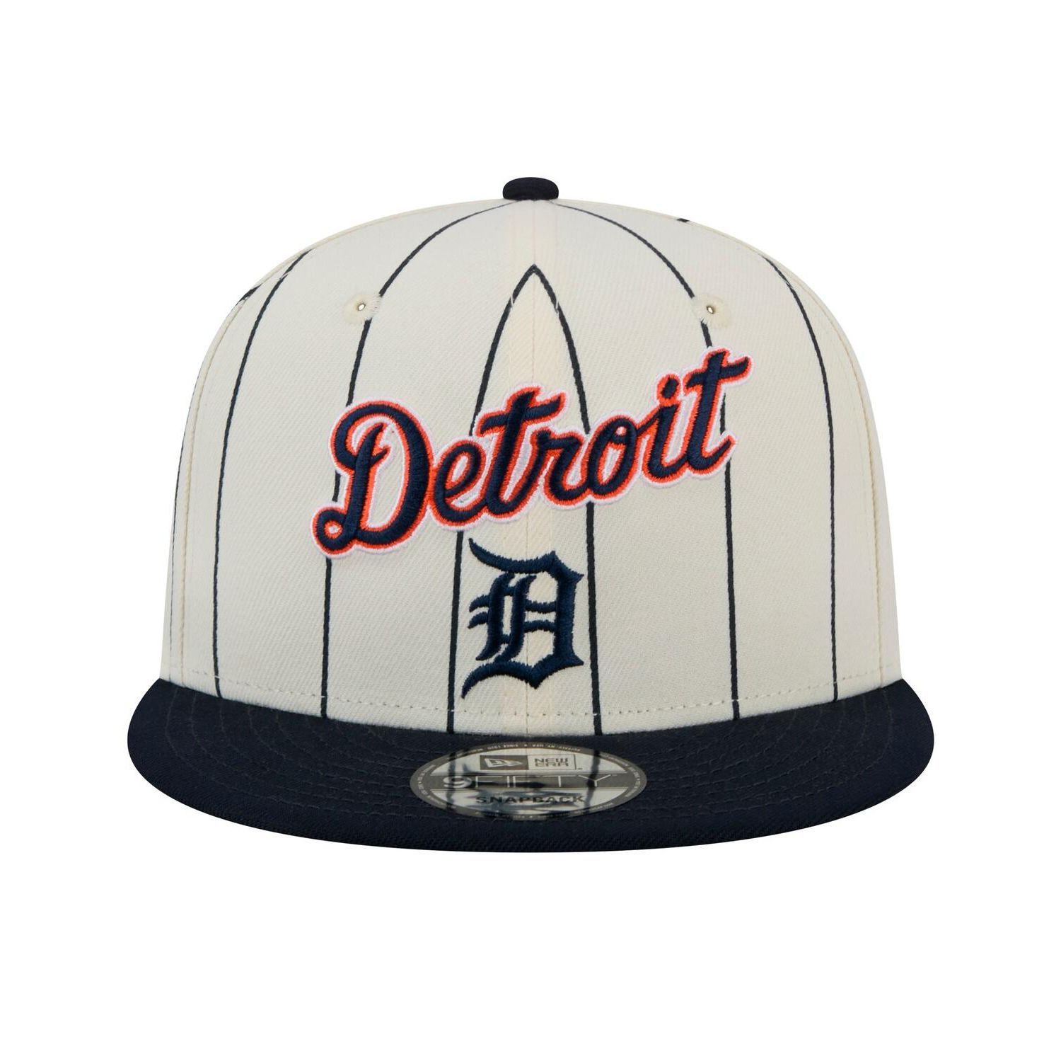 Men's White Detroit Tigers Jersey Pinstripe 9FIFTY Snapback Hat