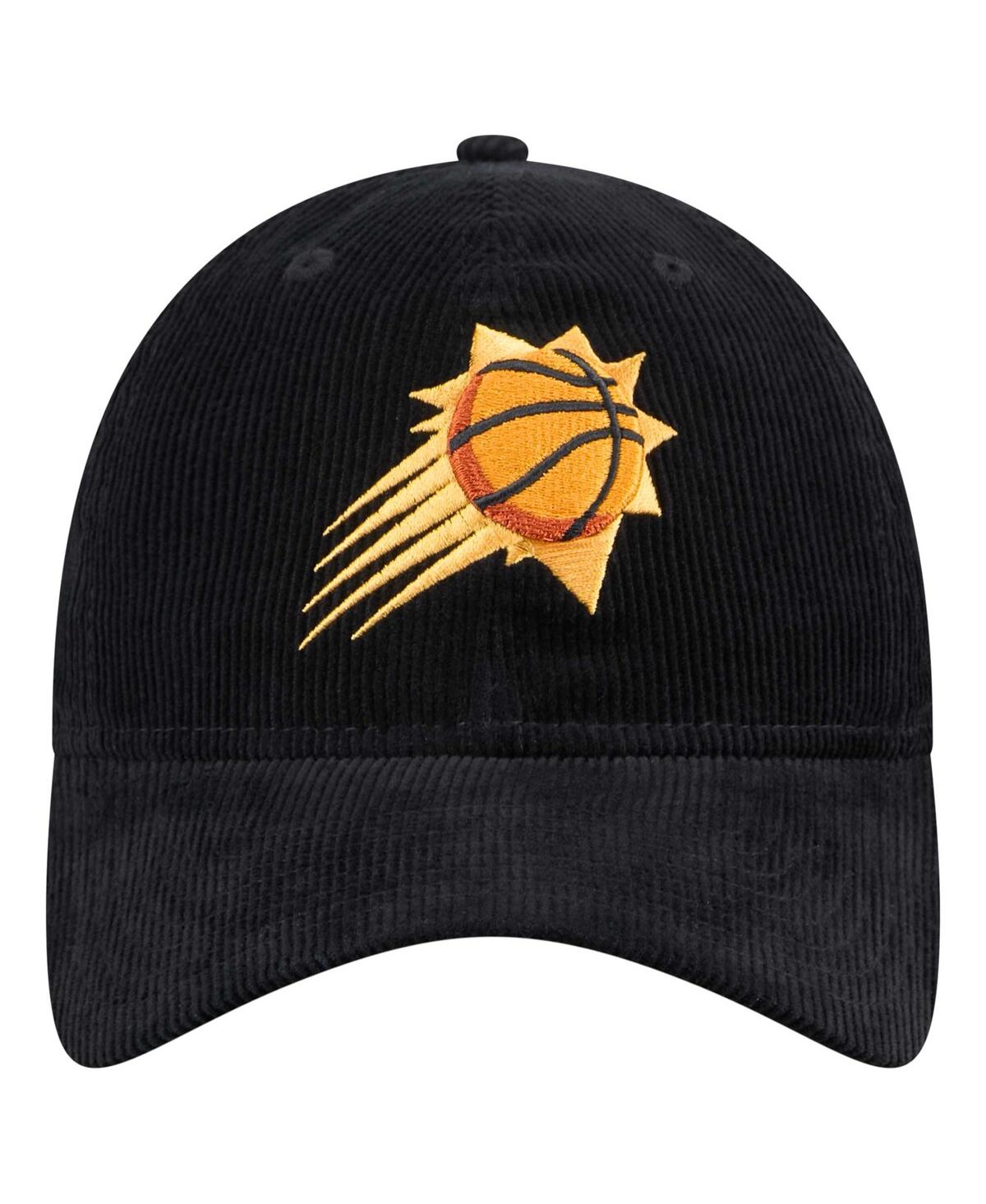 New Era Men's Black Phoenix Suns Throwback Corded 9twenty Adjustable Hat In Black