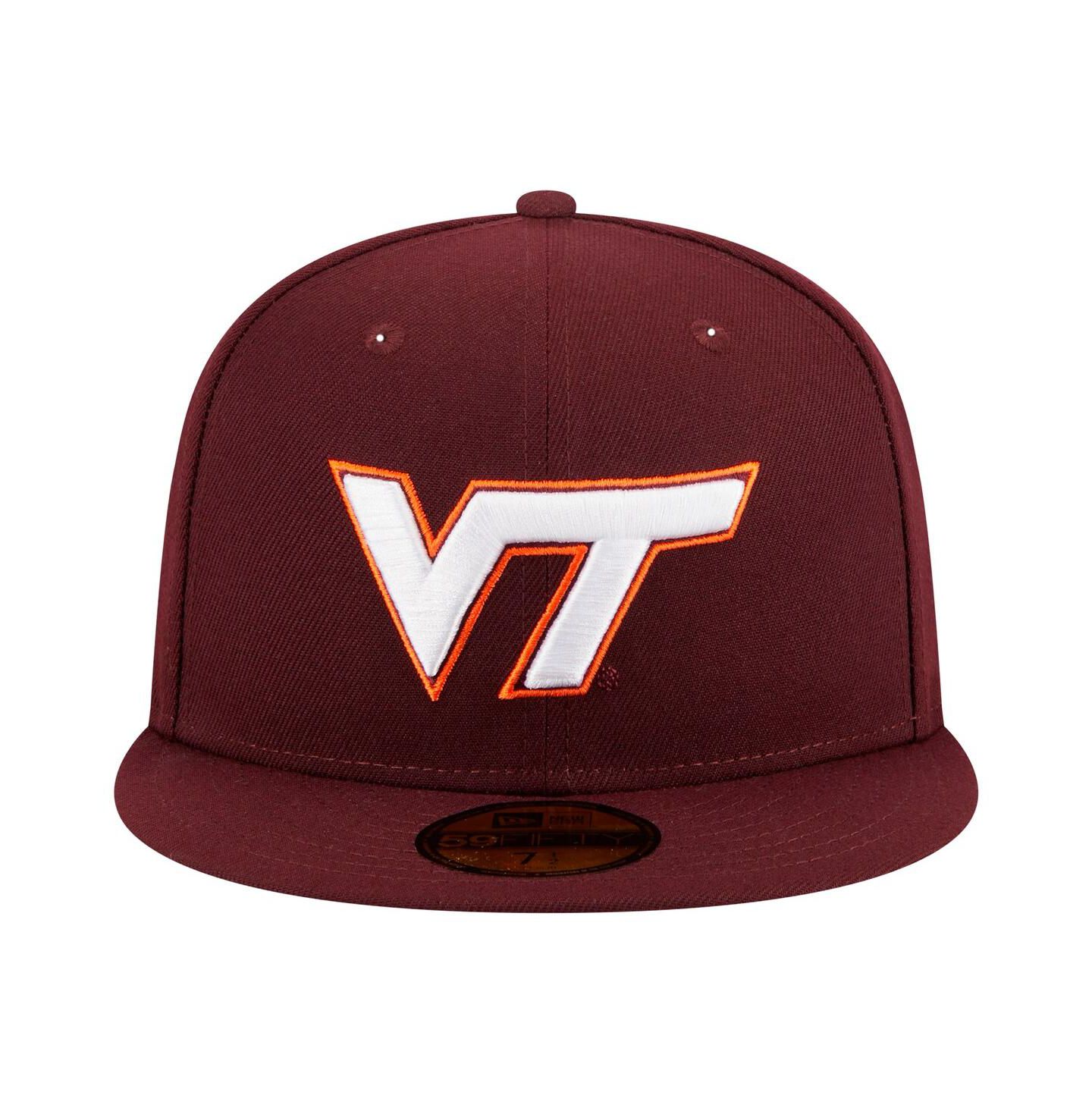 Мужская кепка New Era Maroon Virginia Tech Hokies 59FIFTY Fitted Hat — фото 5