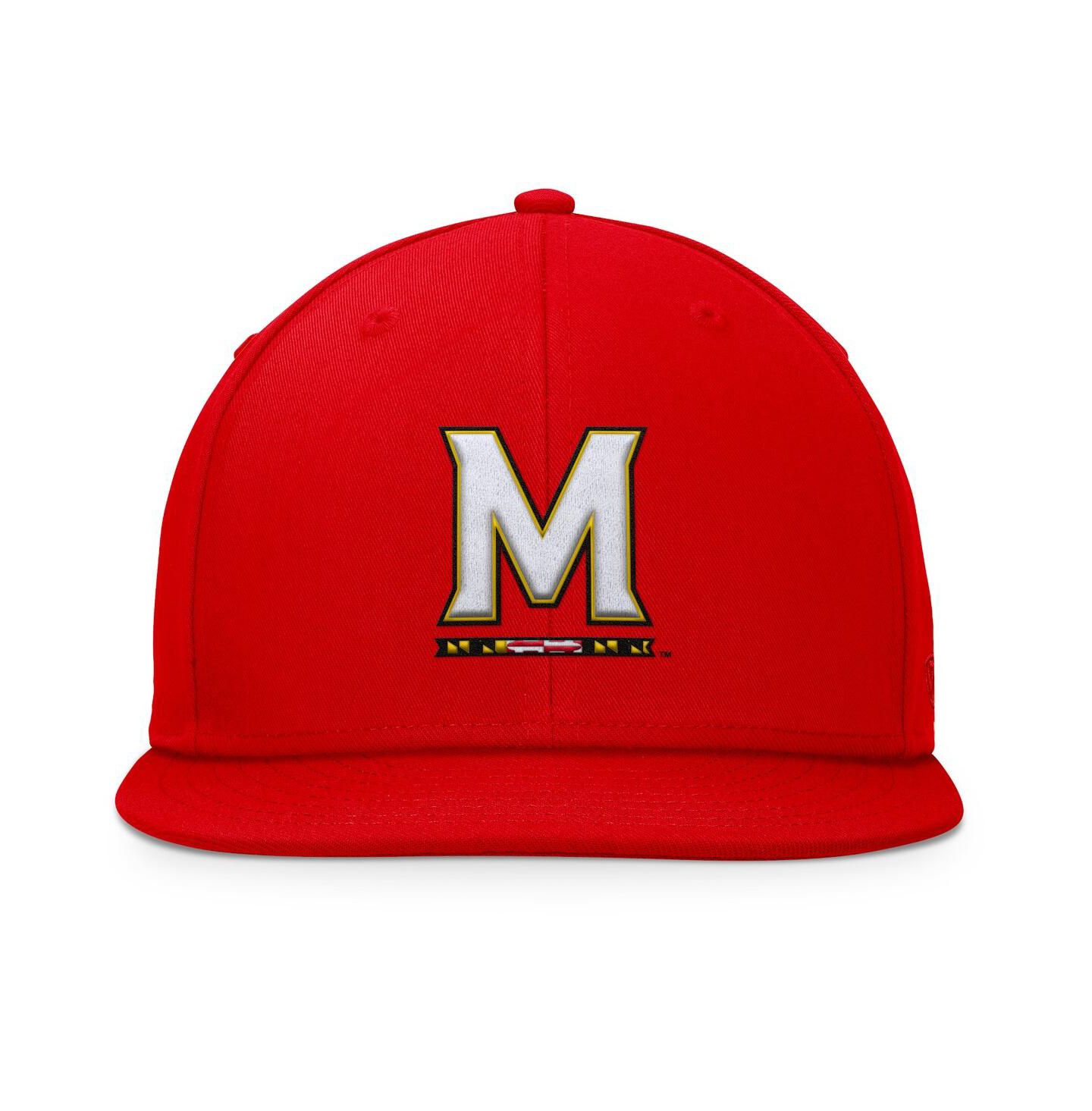 Мужская кепка Top of the World Red Maryland Terrapins Fundamental Snapback Hat — фото 4