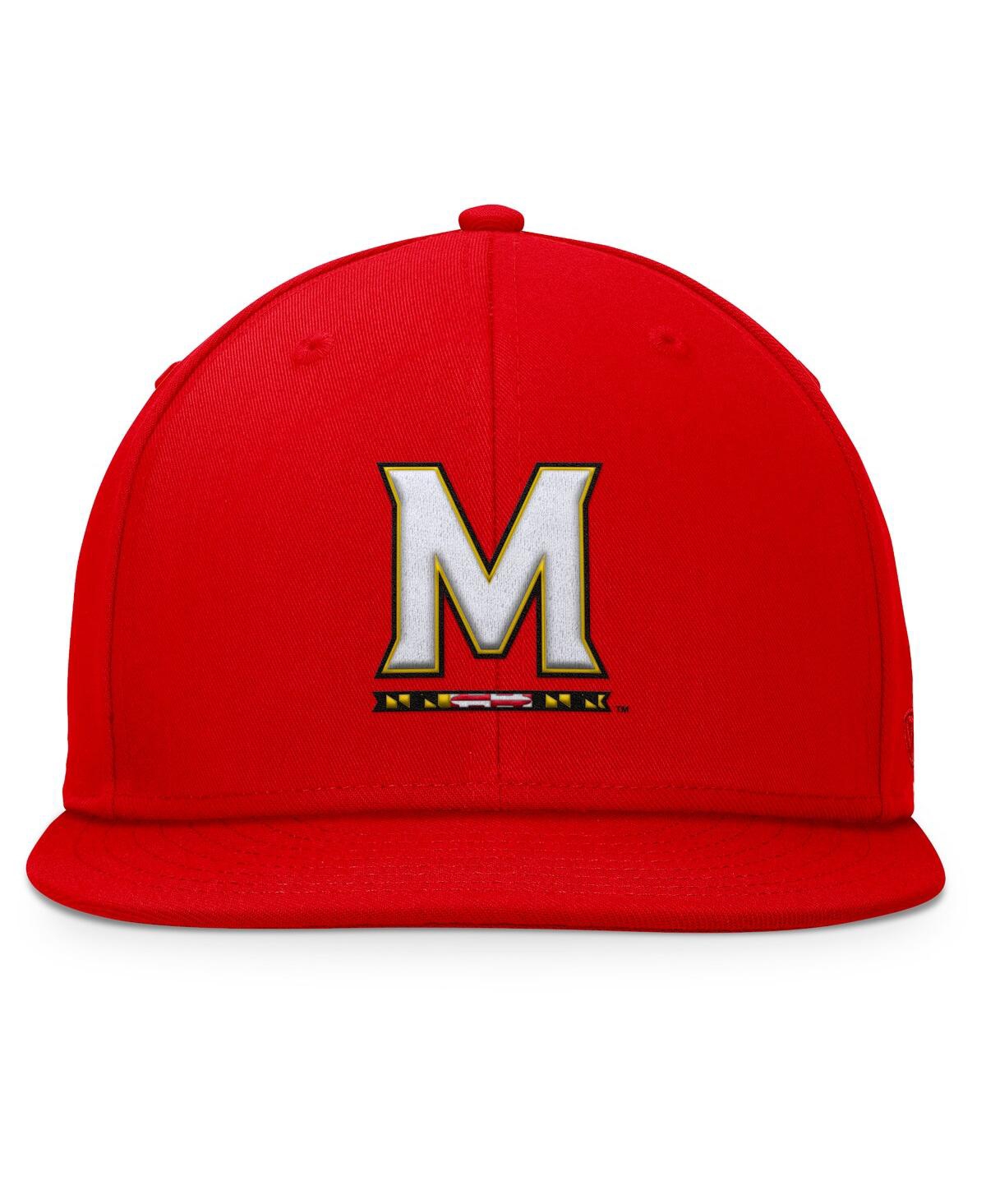 Top Of The World Men's Red Maryland Terrapins Fundamental Snapback Hat In Red
