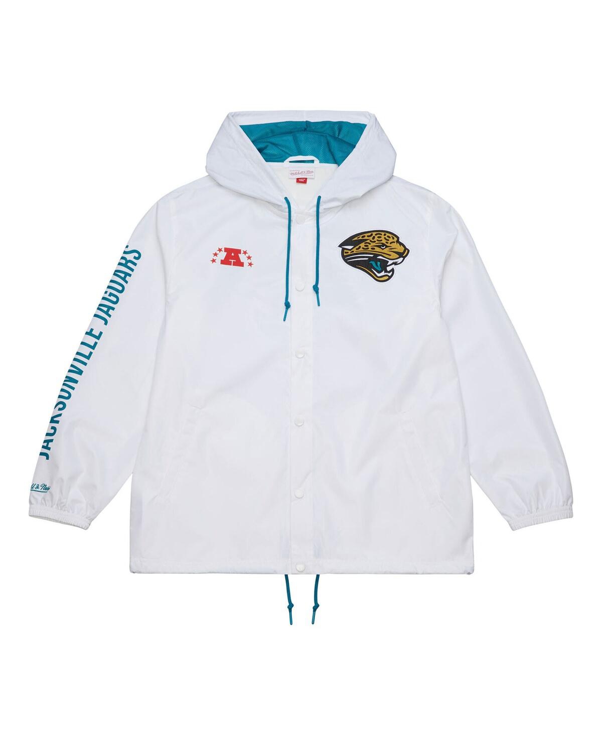 Mitchell & Ness Men's White Jacksonville Jaguars Vintage Logo Coaches Full-snap Hoodie Jacket In White