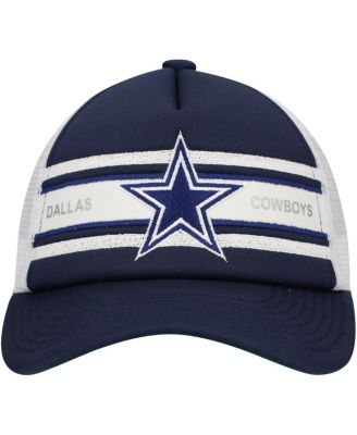 Big Boys and Girls Navy Dallas Cowboys Stripe Trucker Adjustable Hat