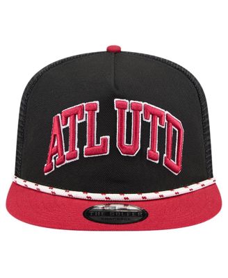 Men's Black Atlanta United FC Throwback Golfer Snapback Hat