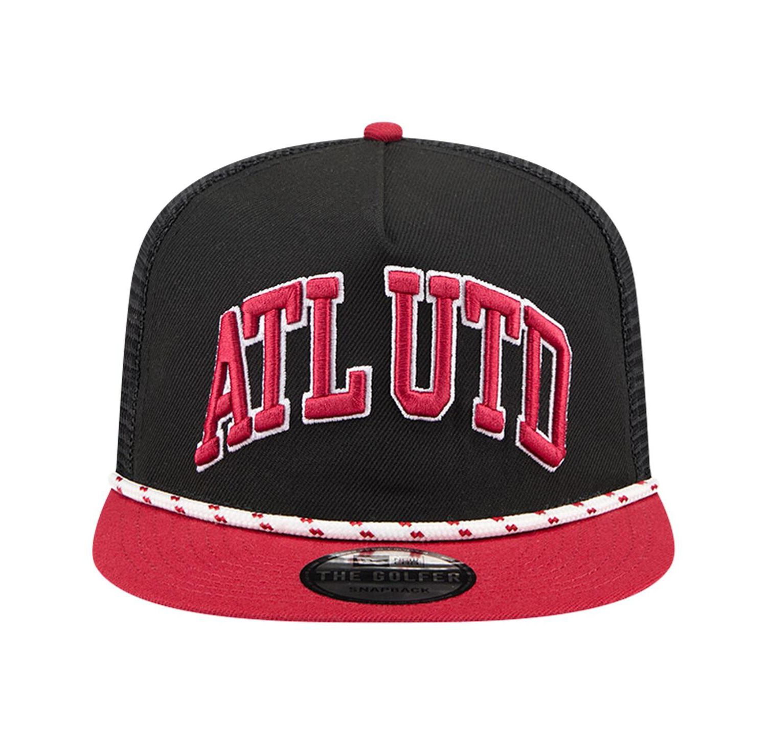 Men's Black Atlanta United FC Throwback Golfer Snapback Hat