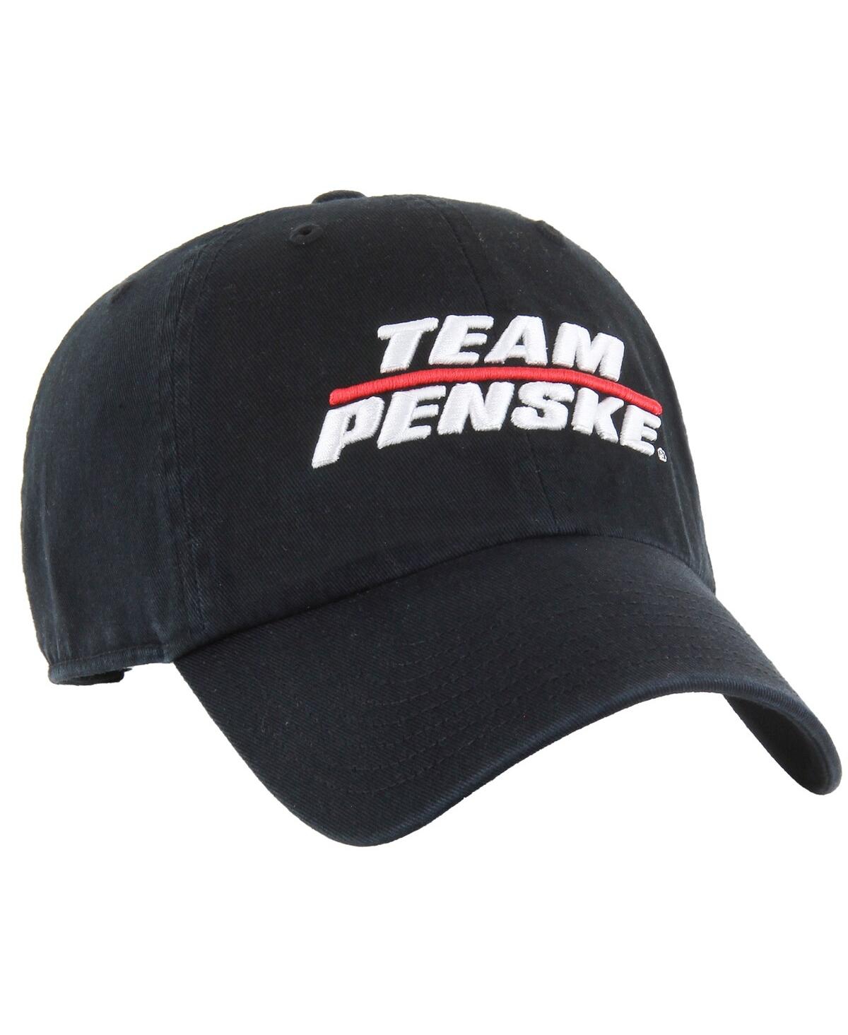 47 Brand Men's Black Team Penske Clean Up Adjustable Hat In Black
