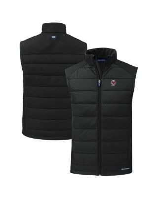 Cutter & Buck - Men's Black Boston College Eagles Evoke Hybrid Eco Softshell Full-Zip Vest