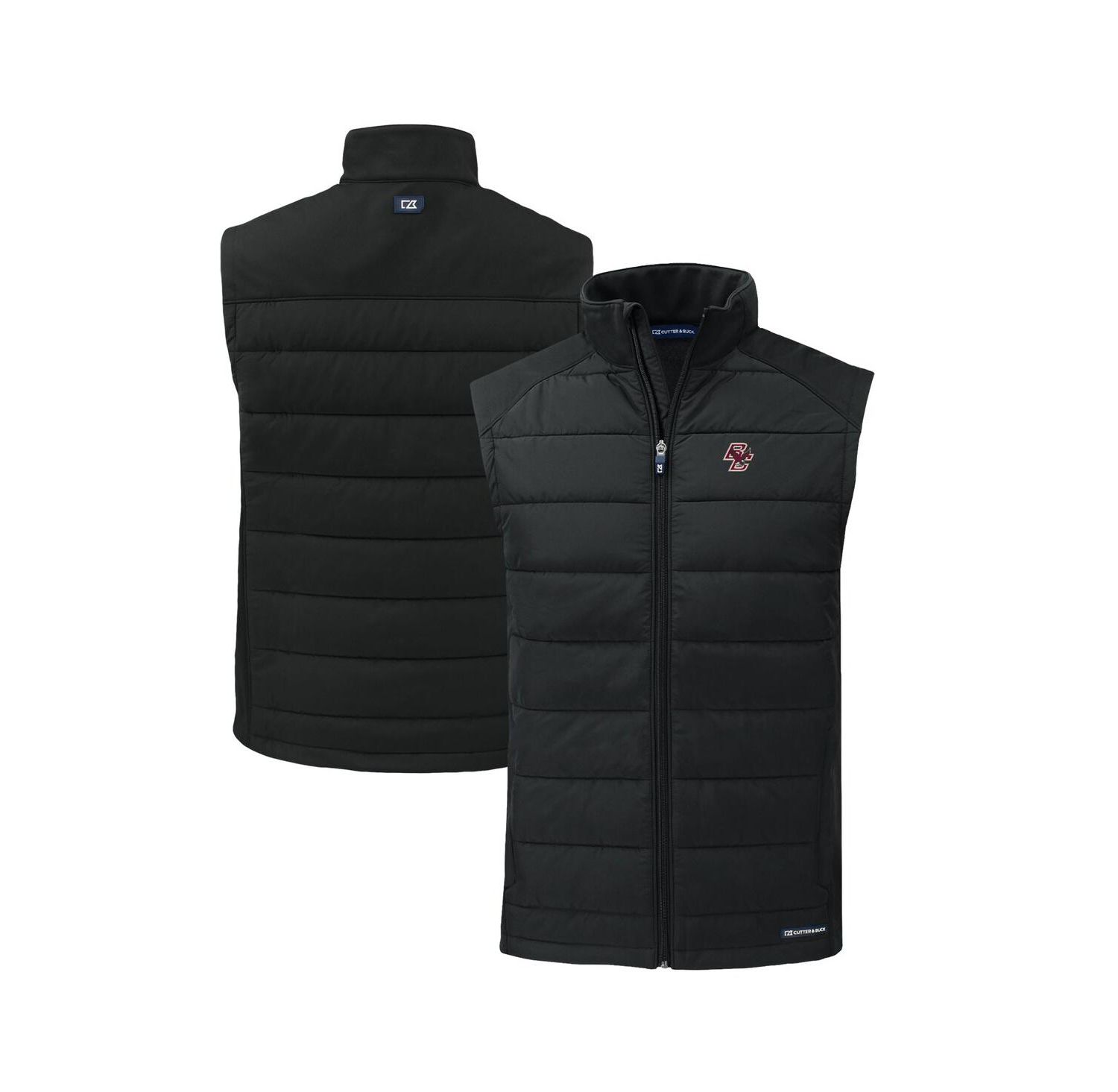 Men's Black Boston College Eagles Evoke Hybrid Eco Softshell Full-Zip Vest