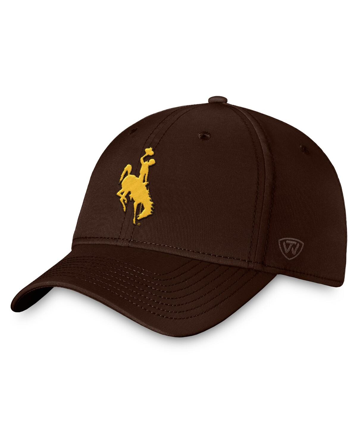 Top Of The World Men's Brown Wyoming Cowboys Reflex Fitted Hat