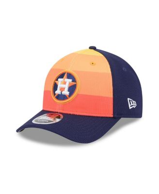New Era - Men's Navy/Orange Houston Astros 2025 Batting Practice 9FORTY M-Crown Adjustable Hat