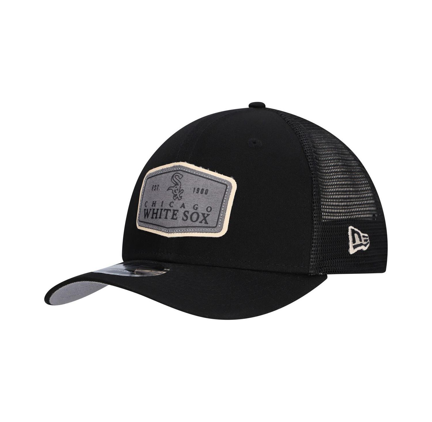 Men's Black Chicago White Sox Labeled 9SEVENTY Stretch-Snap Adjustable Hat
