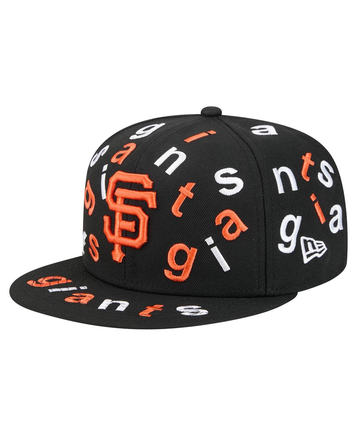 Shop New Era Men's Black San Francisco Giants Team Confetti 59fifty Fitted Hat