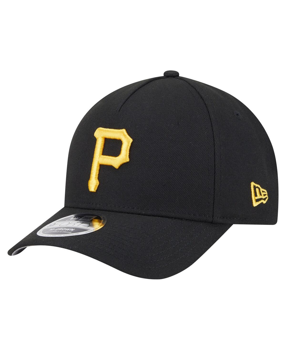 New Era Black Pittsburgh Pirates Team Color A-frame 9forty Adjustable Hat In Black