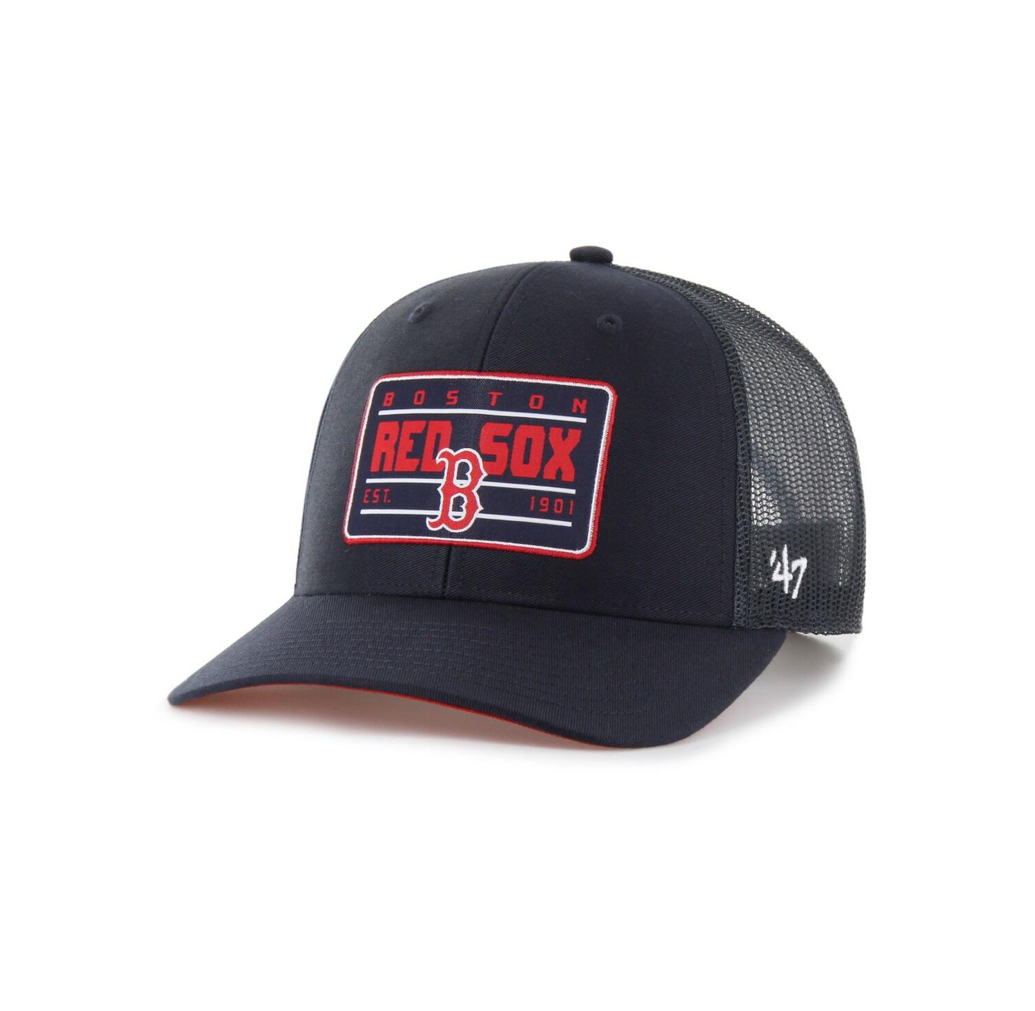 Men's Navy Boston Red Sox Hardline Trucker Adjustable Hat