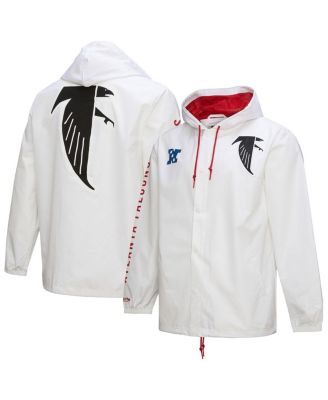 Mitchell & Ness - Men's White Atlanta Falcons Vintage Logo Coaches Full-Snap Hoodie Jacket