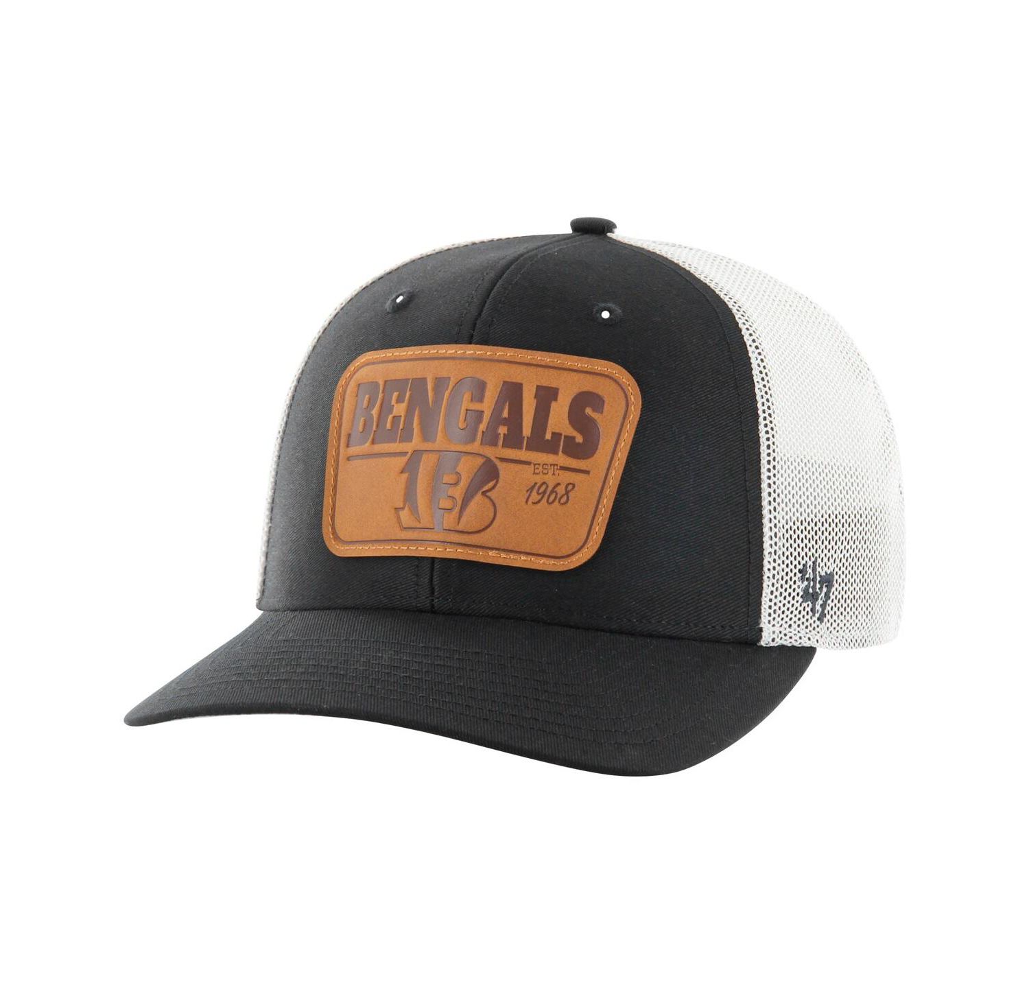 Men's Black/White Cincinnati Bengals Thrash Trophy Flex Hat