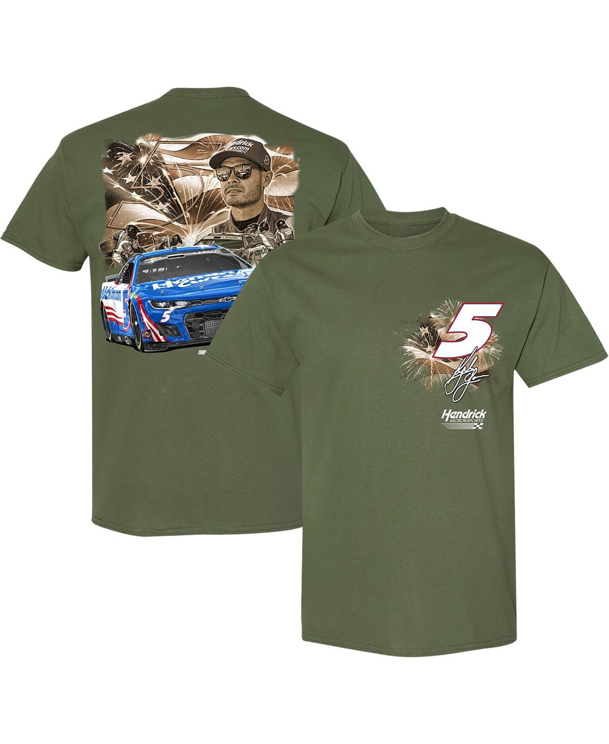 Men's Olive Kyle Larson HendrickCars.com Military Car T-Shirt - Olive
