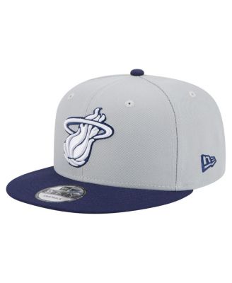 New Era - Men's Gray/Navy Miami Heat Color Pack Two-Tone 9FIFTY Snapback Hat