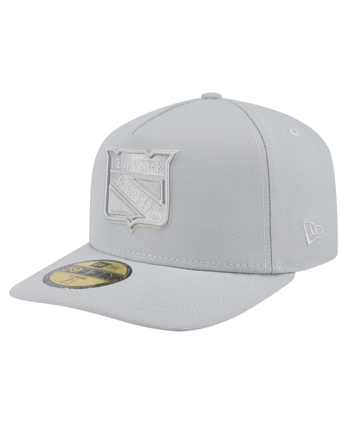 New Era Men's Gray New York Rangers Color Pack A-frame 59fifty Fitted Hat In Gray