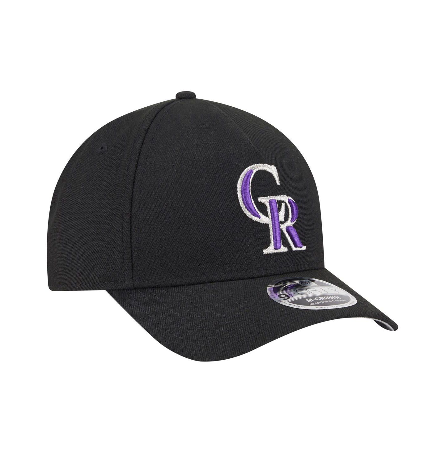 Мужская кепка New Era Black Colorado Rockies 9FORTY M-Crown Adjustable Hat — фото 4