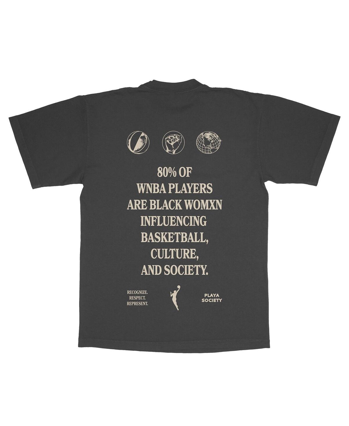 Playa Society Men's And Women's Black Wnba Black History Month Every Game Premium T-shirt In Black