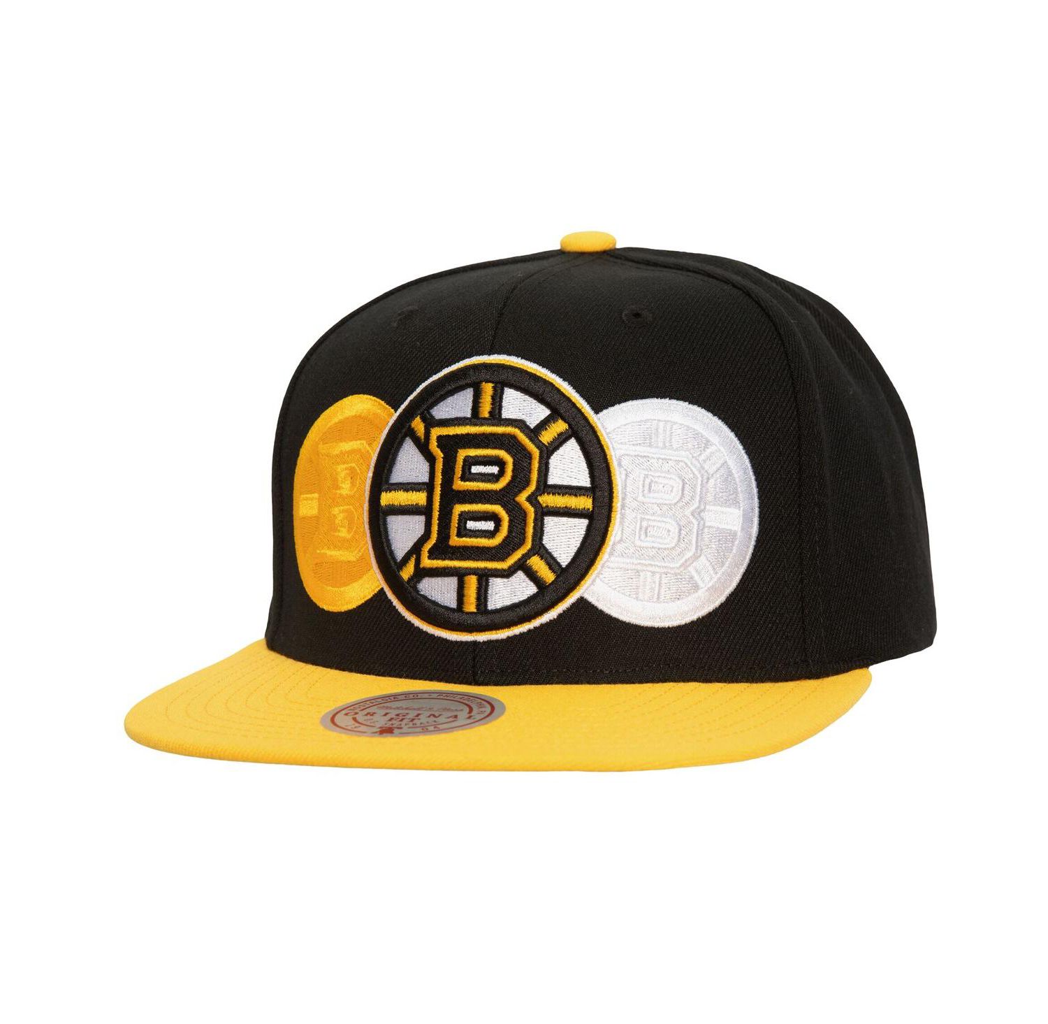 Men's Black Boston Bruins Soul Triple Up Snapback Hat
