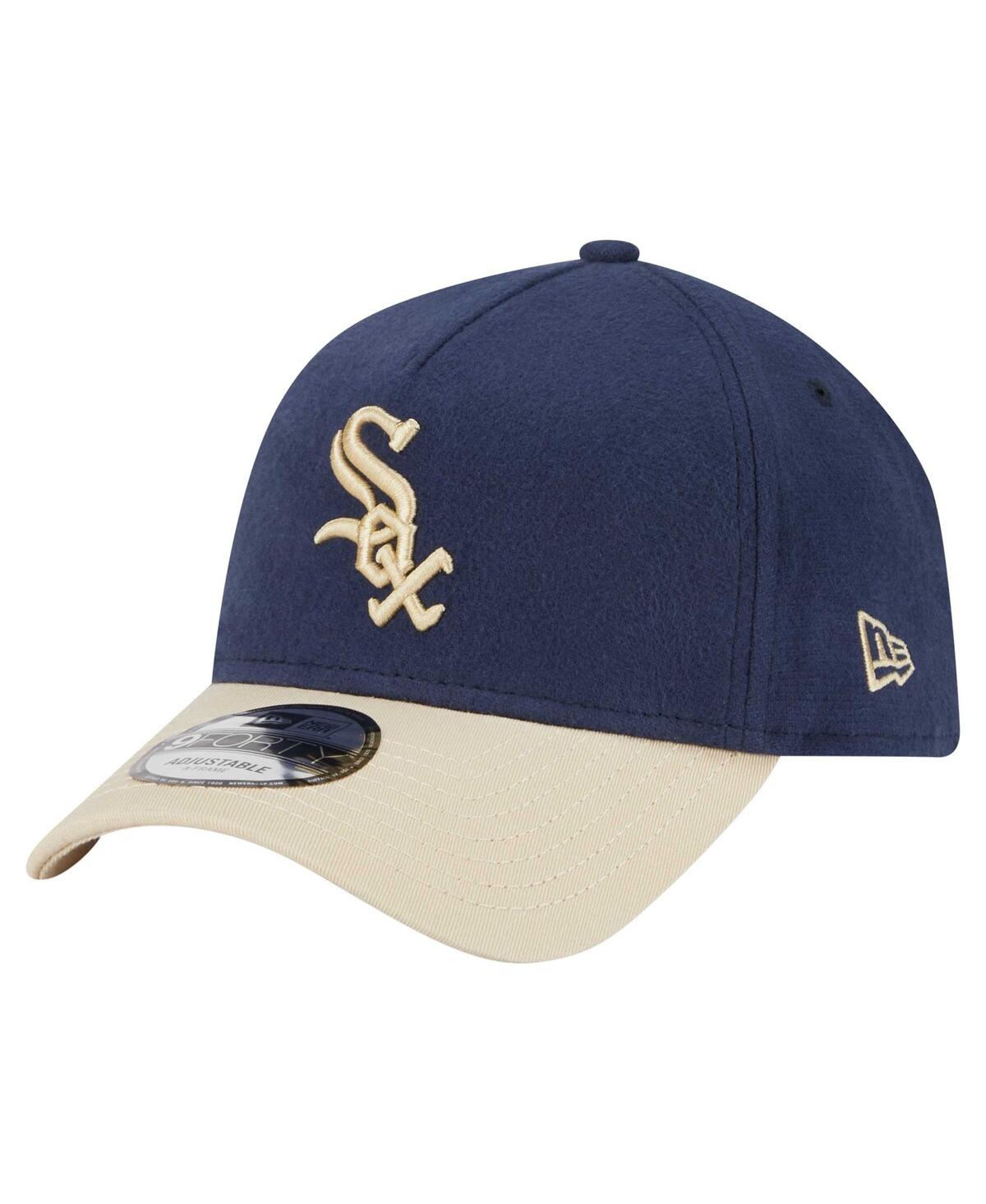 NEW ERA MEN'S NAVY CHICAGO WHITE SOX MOLESKIN A-FRAME 9FORTY ADJUSTABLE HAT 