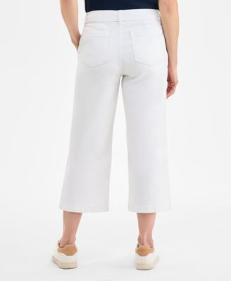 Women's High Stretch Mid-Rise Wide-Leg Crop Pants, 2P-24W, Exclusively at Macy's