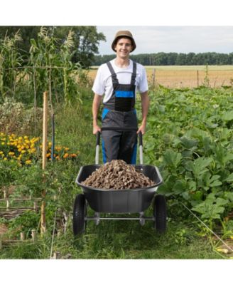2 Tire Garden Cart Heavy Duty Dolly Utility Wheelbarrow