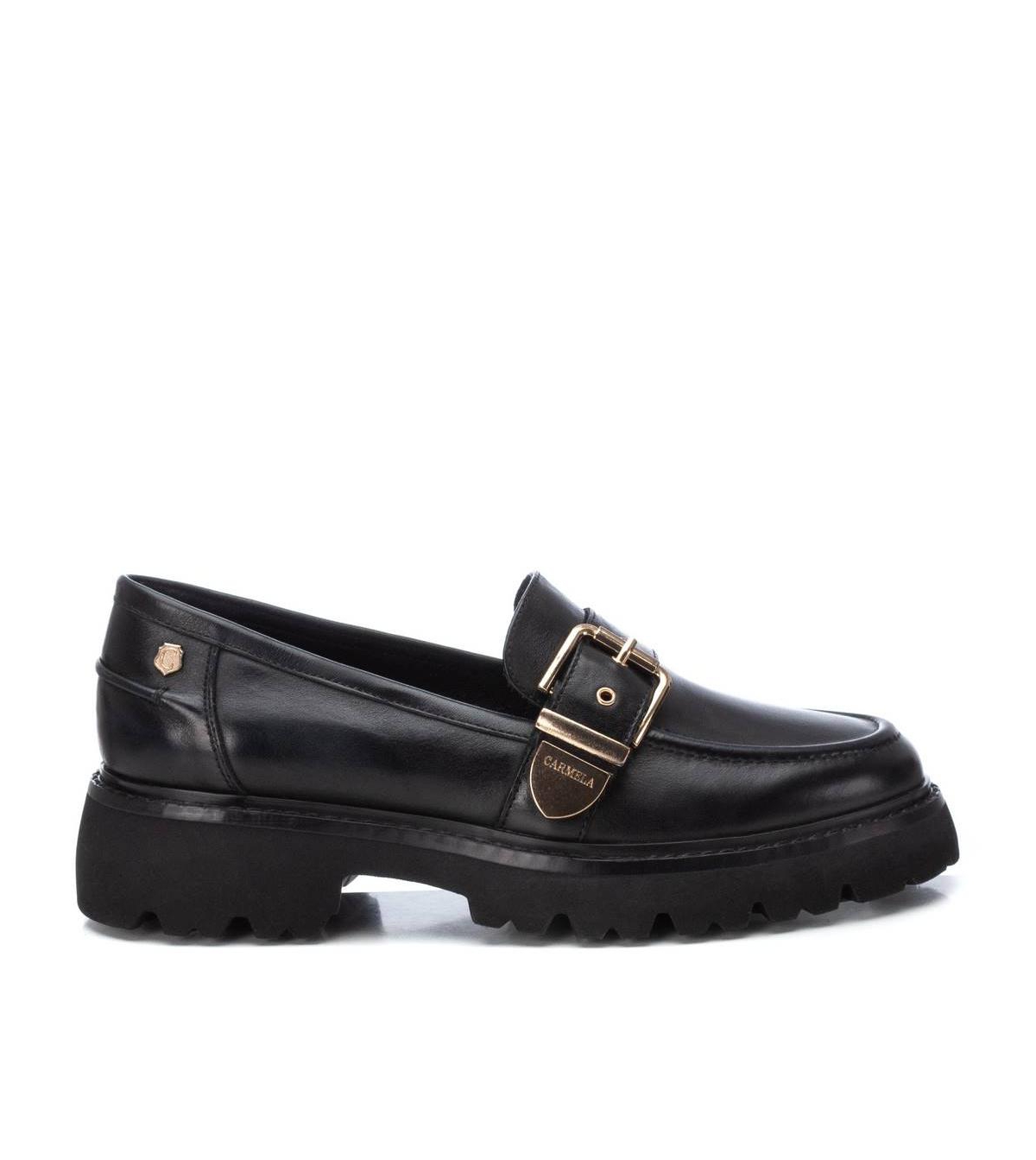 Carmela Leather Collection Women's Penny Loafers by Xti - Black