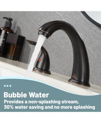 Oil Rubbed Bronze Centerset Double Handle Bathroom Faucet with Pop-Up Drain
