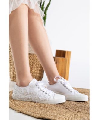 Shelby Low Top Lace Bridal Sneakers