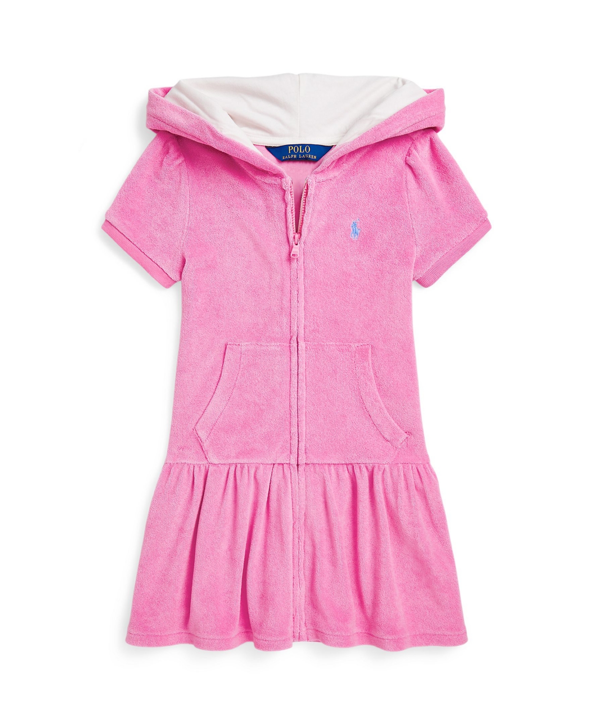 Polo Ralph Lauren Hooded Terry Cover-up In Pink