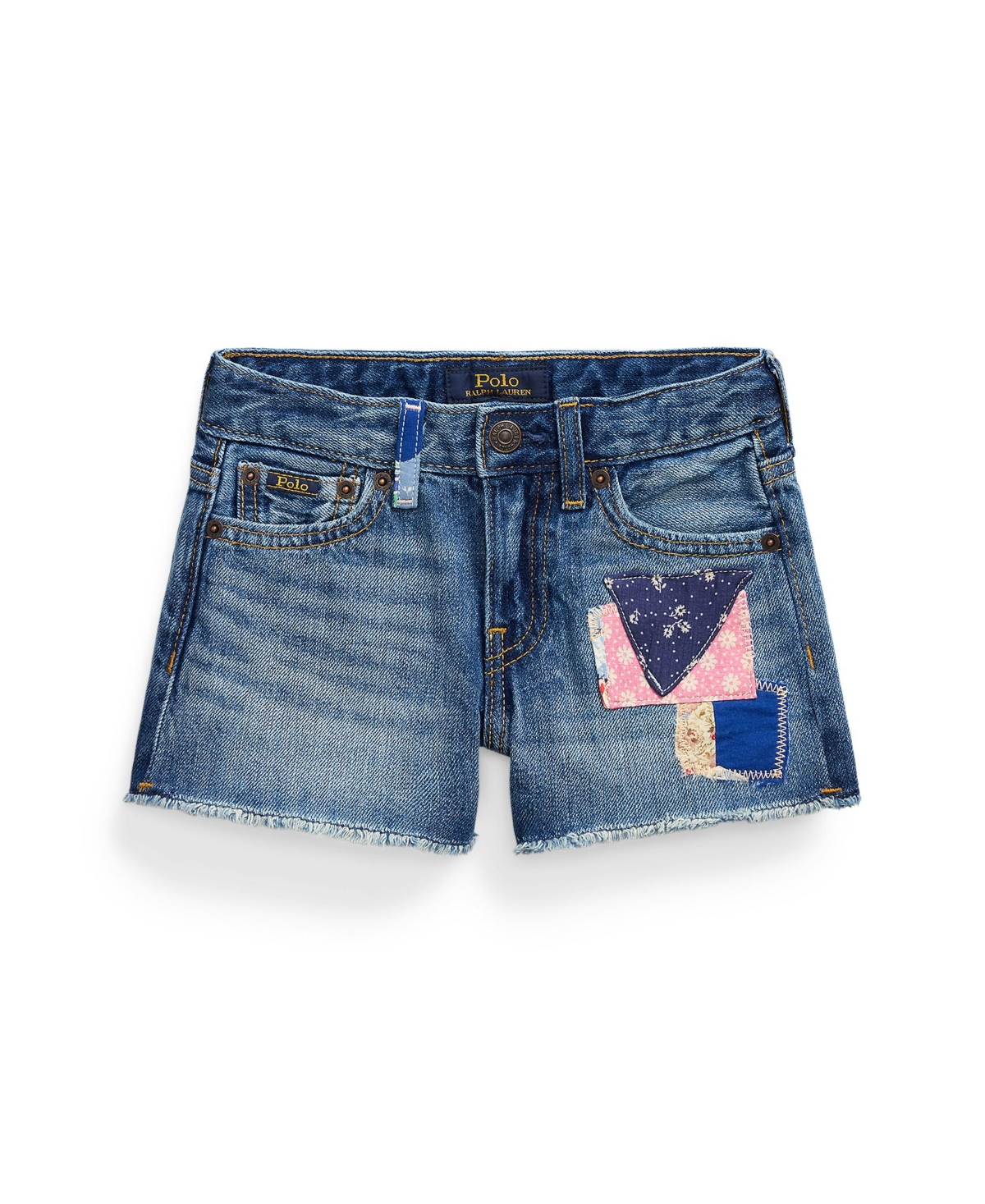 Polo Ralph Lauren Distressed Cotton Denim Short In Navy