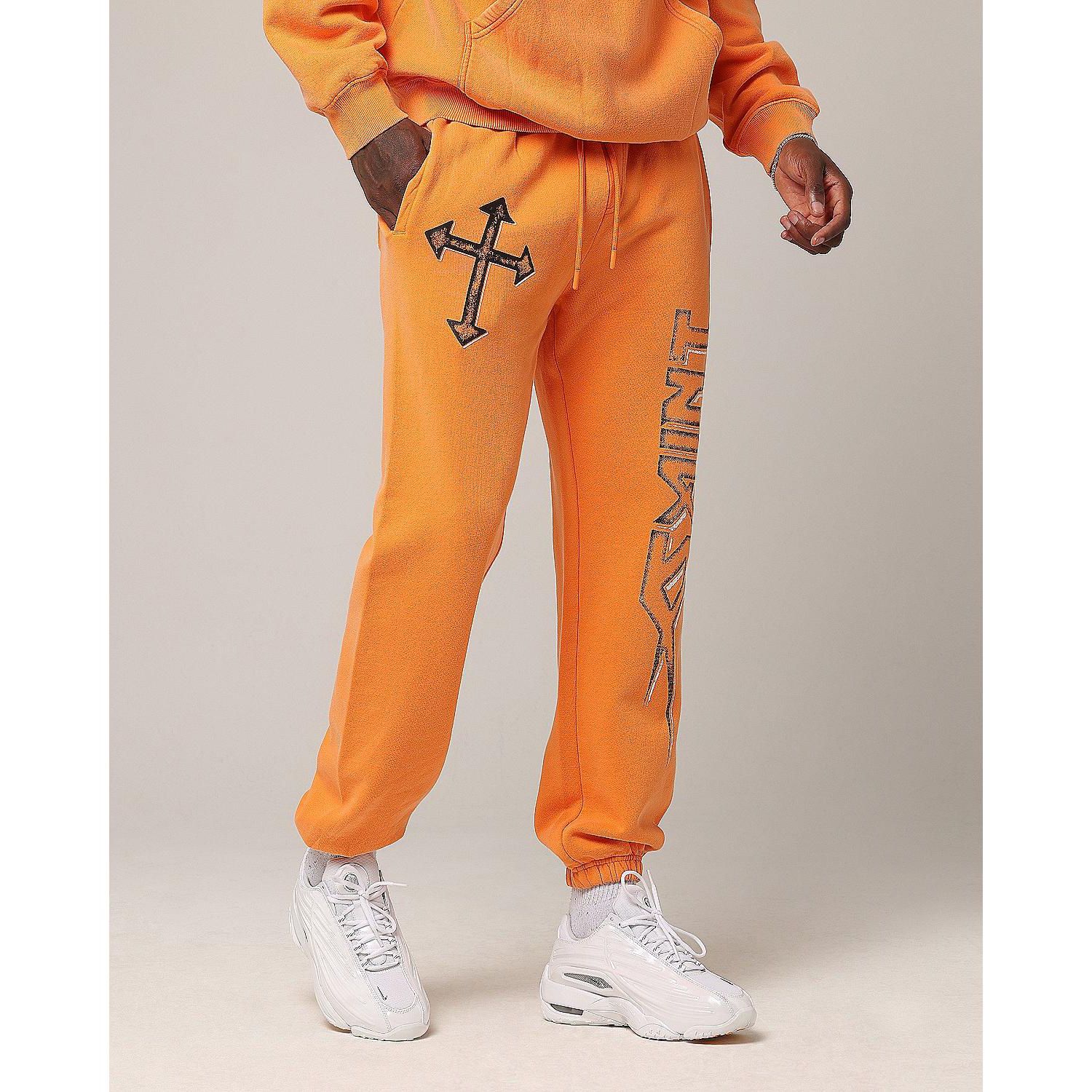 Men's SSIX Sweat Pants- Orange, XL