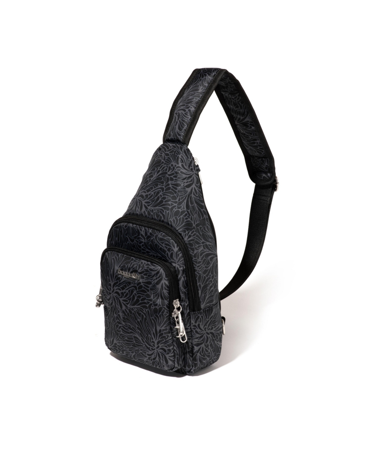 Baggallini Securtex Anti-theft Daytripper Sling Bag In Midnight Blossom Print
