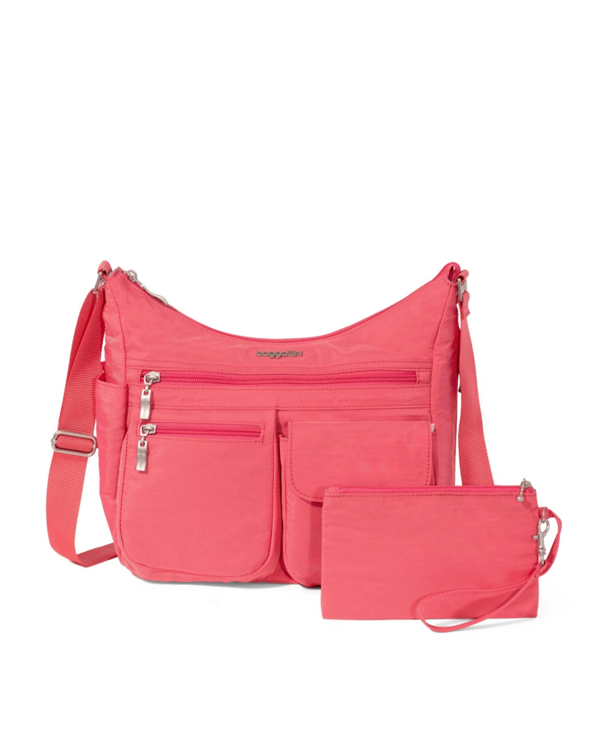 Baggallini Everywhere With Rfid Crossbody Bag In Flamingo