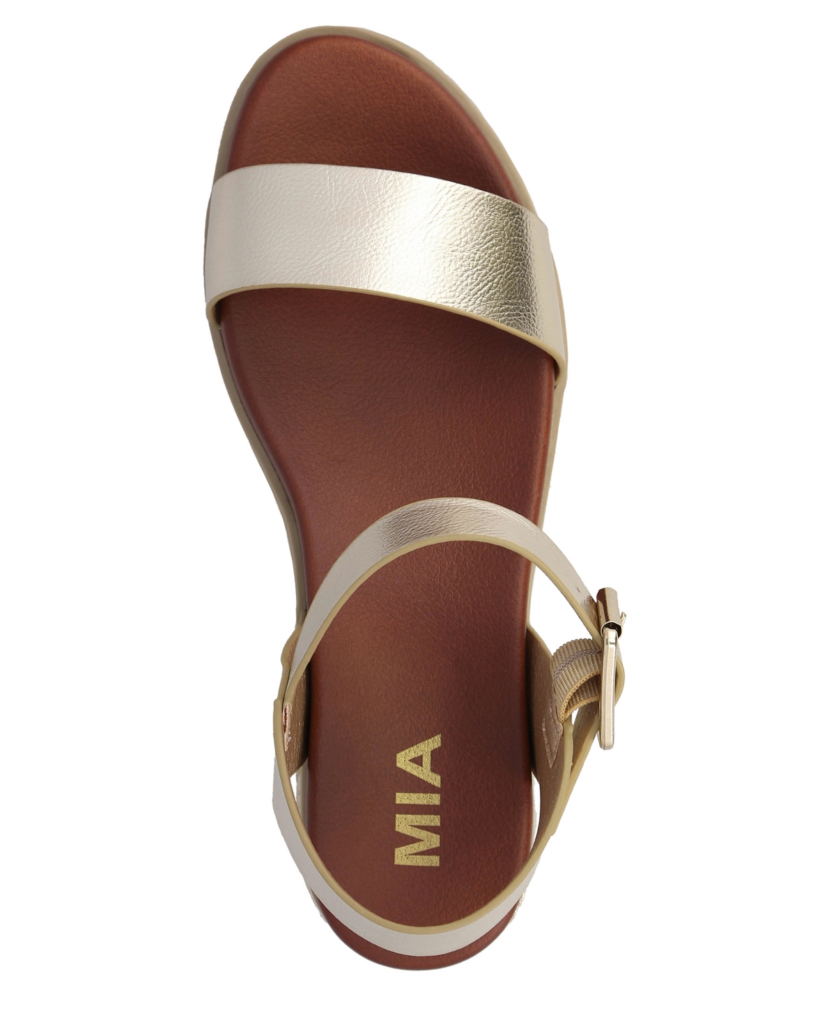 Mia Women's Kenji Flatform Round Toe Sandals In Gold