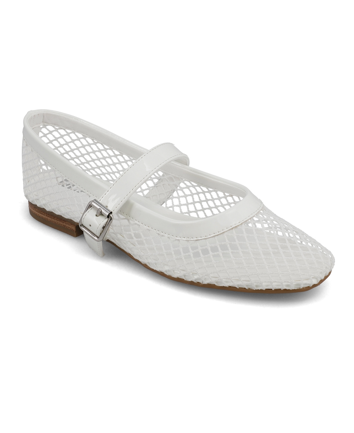Women's Rayza Mary-Jane Round Toe Flats - White