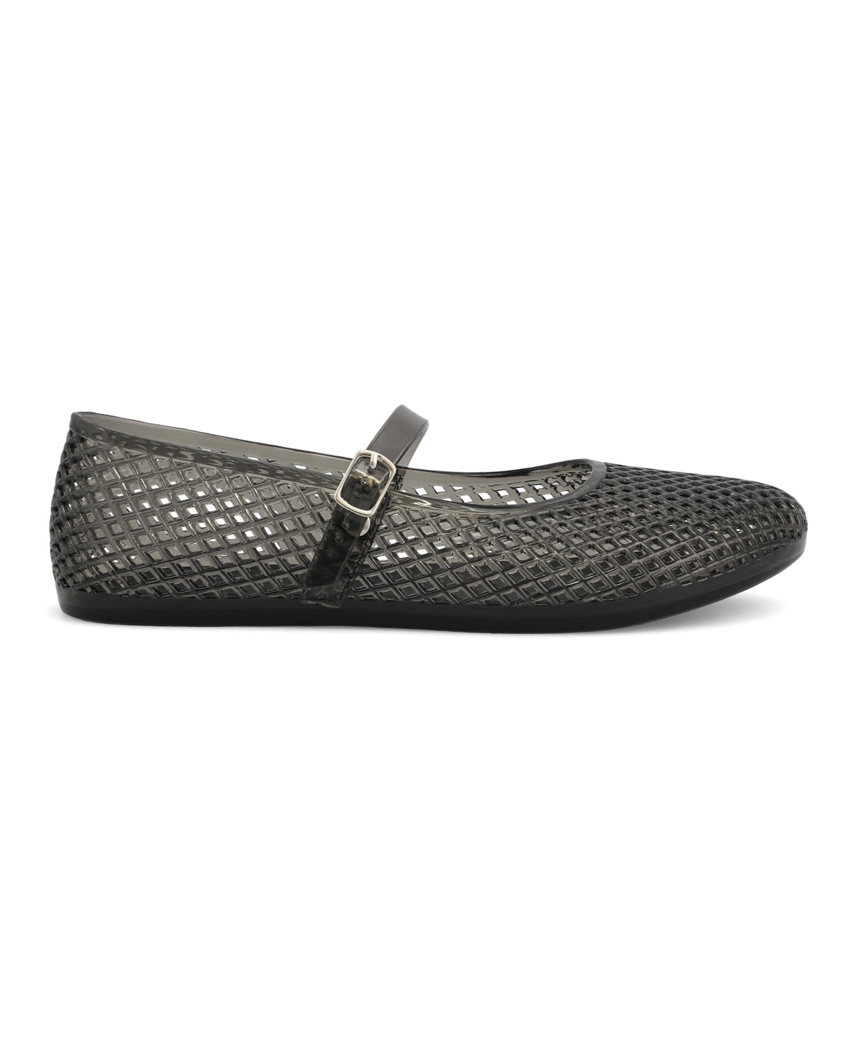 Shop Mia Women's Gianne Jelly Mary-jane Round Toe Flats In Black