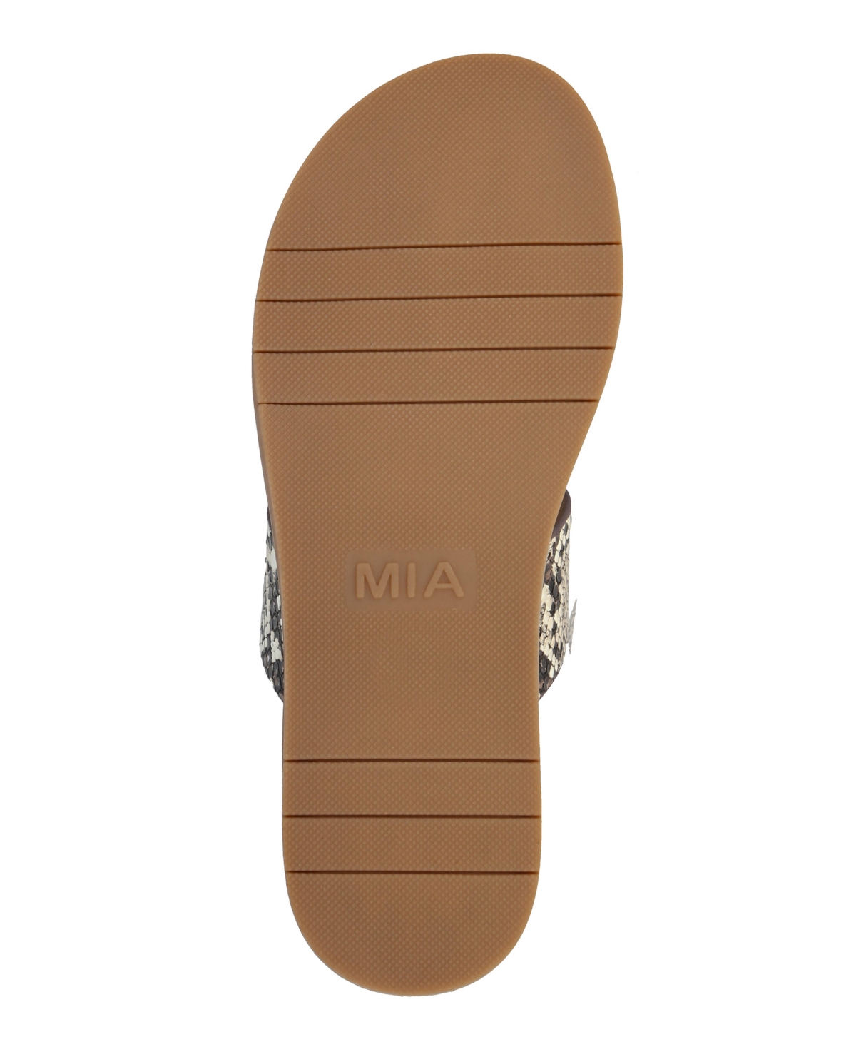 Shop Mia Women's Yelena Wedge Slide Sandals In Beige Multi