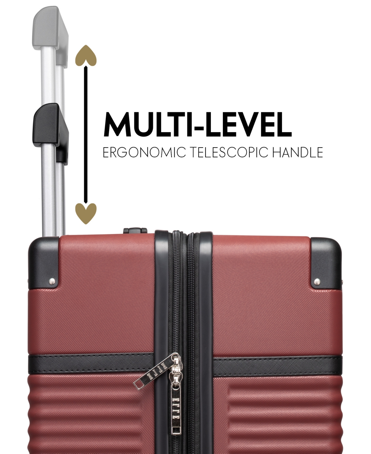 Shop Elle Bville 3-piece Expandable Retro Spinner Luggage Set In Burgundy