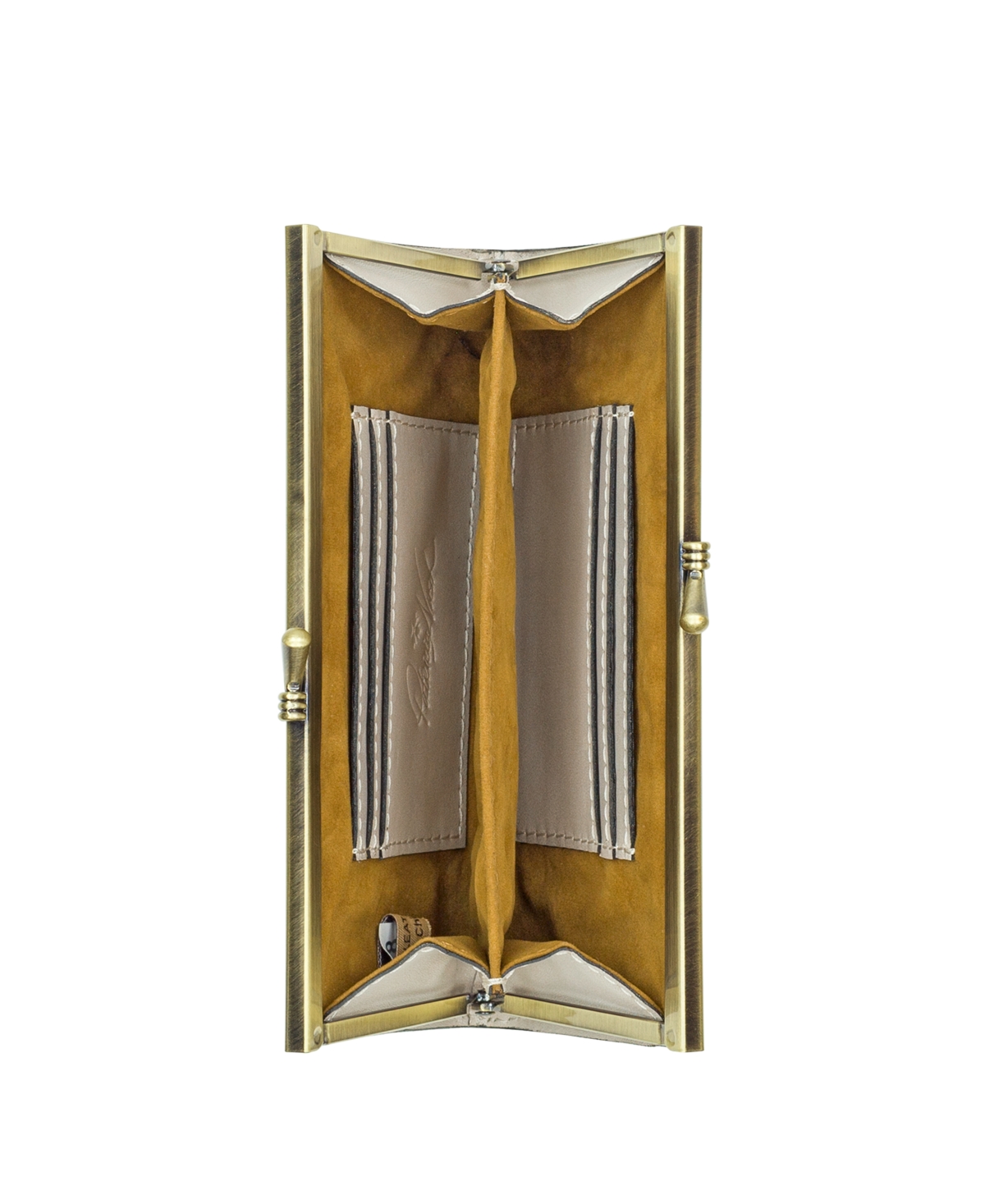 Shop Patricia Nash Boxed Effie Frame Kisslock Wallet In Chalk White
