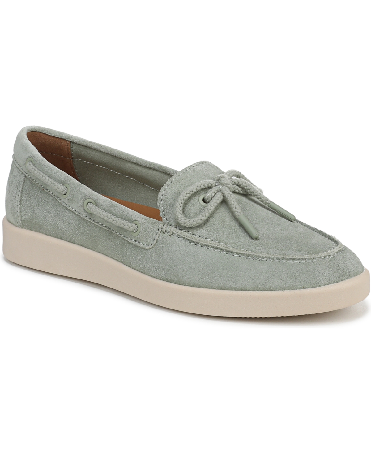 Naturalizer Keelboat Boat Shoe In Pistachio Green Suede